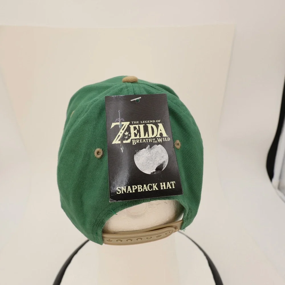 Nintendo Legend of Zelda Breath of the Wild Snapback Hat Green Tan CultureFly